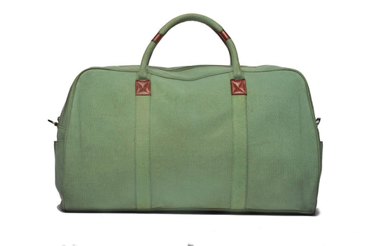 Oran - Canvas & Leather Travel Bag - Evan - rainbowbags