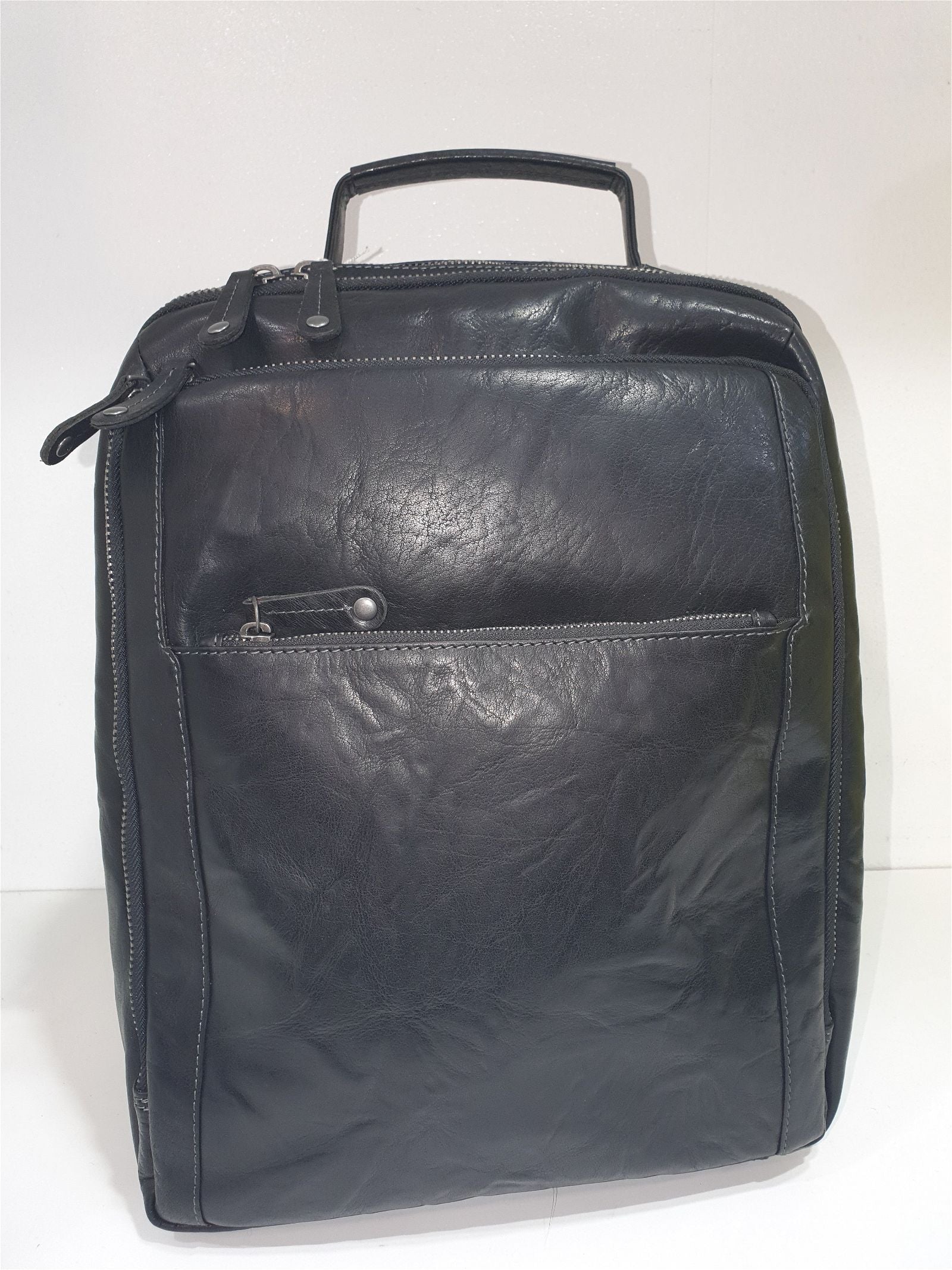 Oran - Mike Large Leather Laptop Backpack - rainbowbags