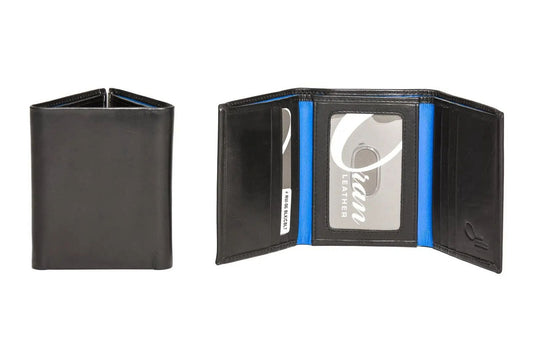 Oran Marcus Tri-Fold Leather wallet - rainbowbags