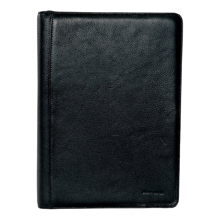 Pierre Cardin Italian Leather A4 Business Folio in Black