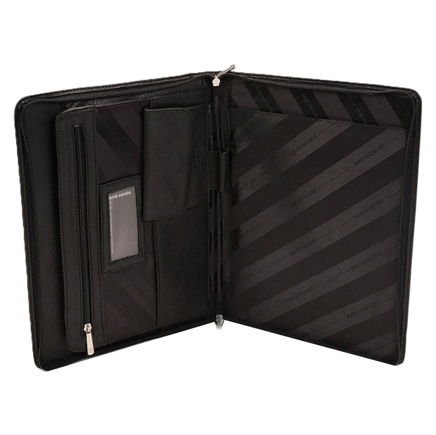 Pierre Cardin Italian Leather A4 Business Folio in Black