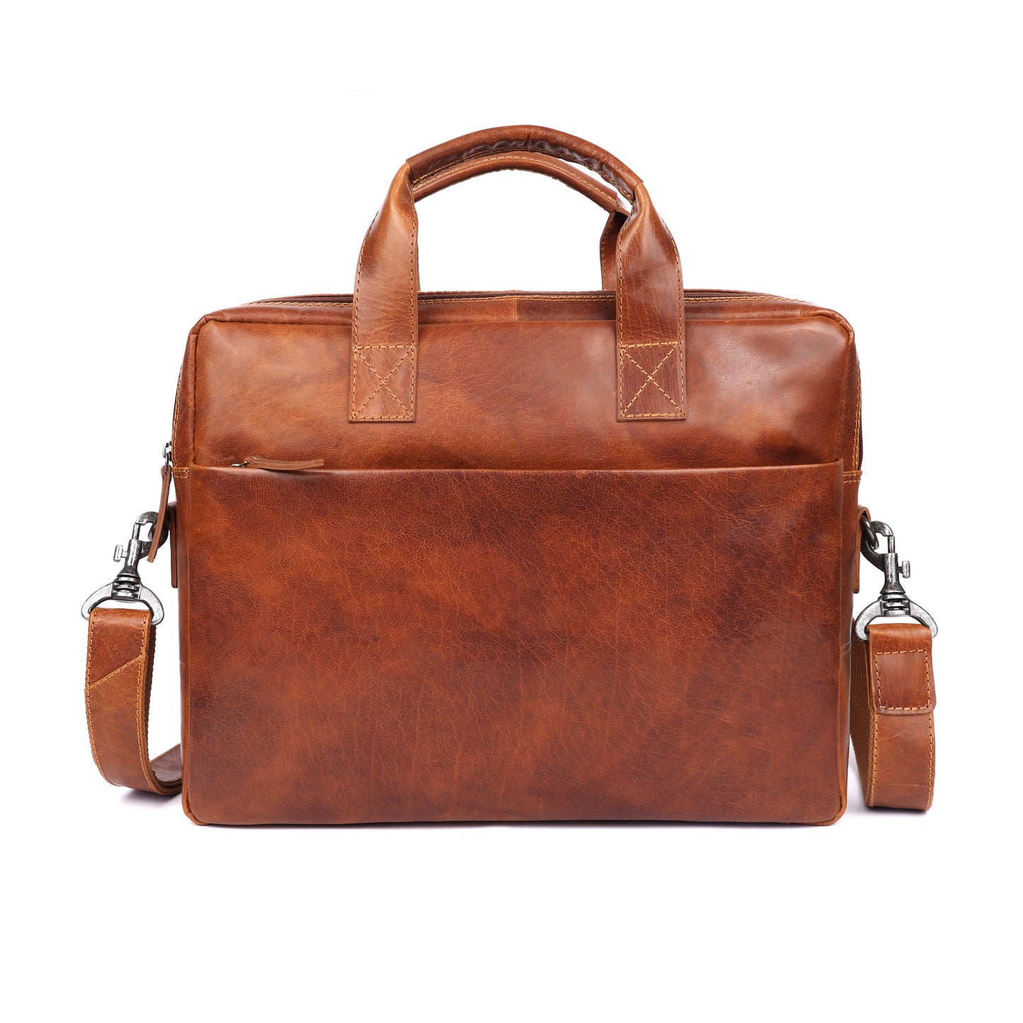 Rugged Hide - RH-1606 Bentley Luxe Leather Business Bag - Rainbow Bags