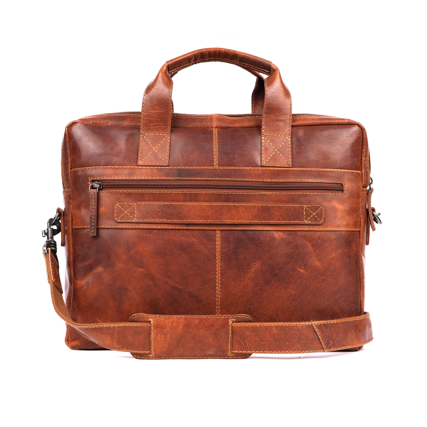 Rugged Hide - RH-1606 Bentley Luxe Leather Business Bag - Rainbow Bags