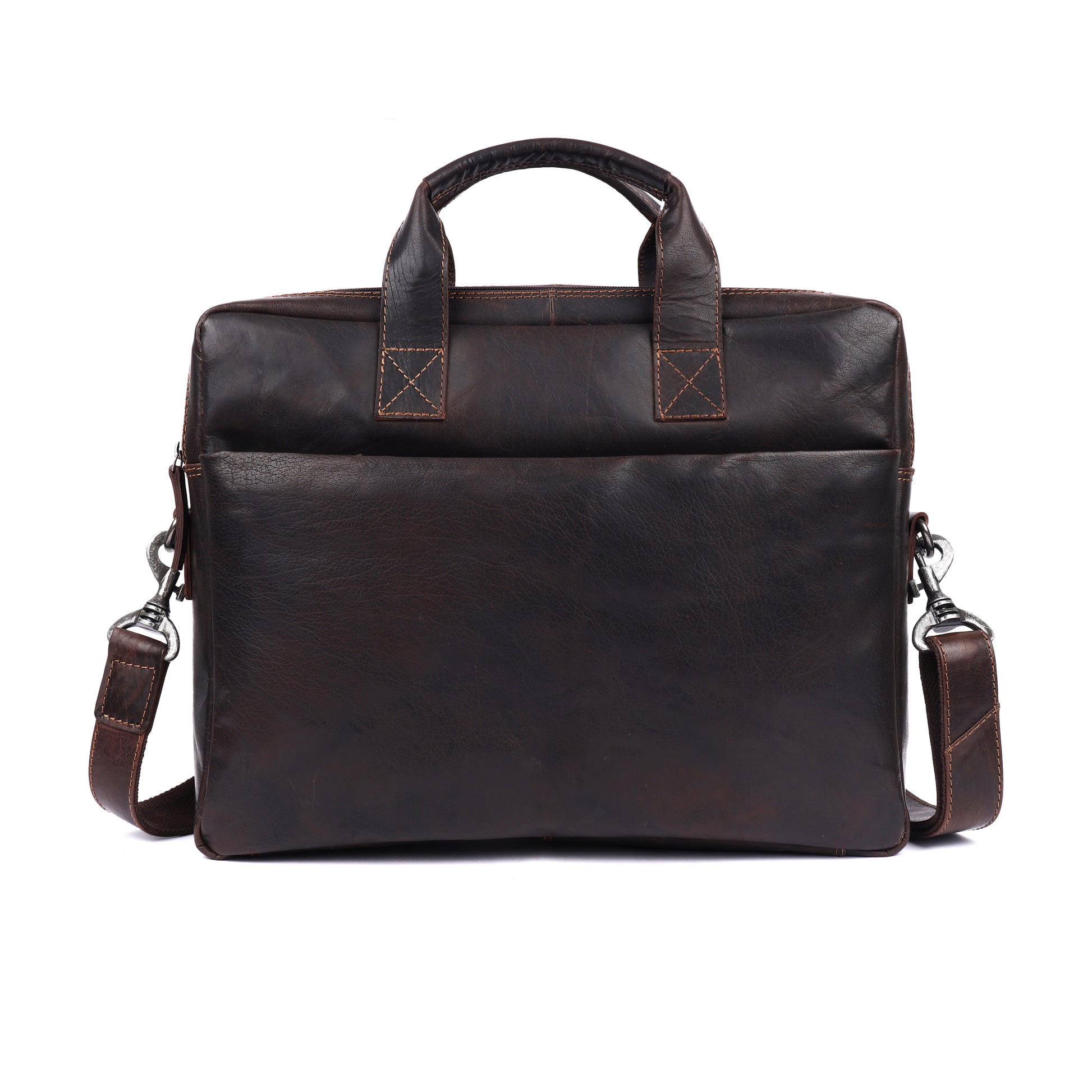 Rugged Hide - RH-1606 Bentley Luxe Leather Business Bag - Rainbow Bags