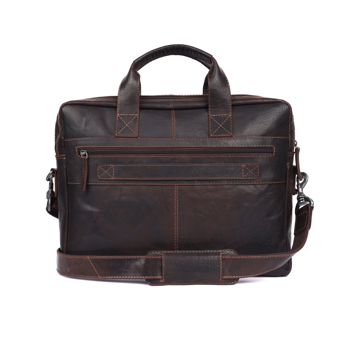 Rugged Hide - RH-1606 Bentley Luxe Leather Business Bag - Rainbow Bags