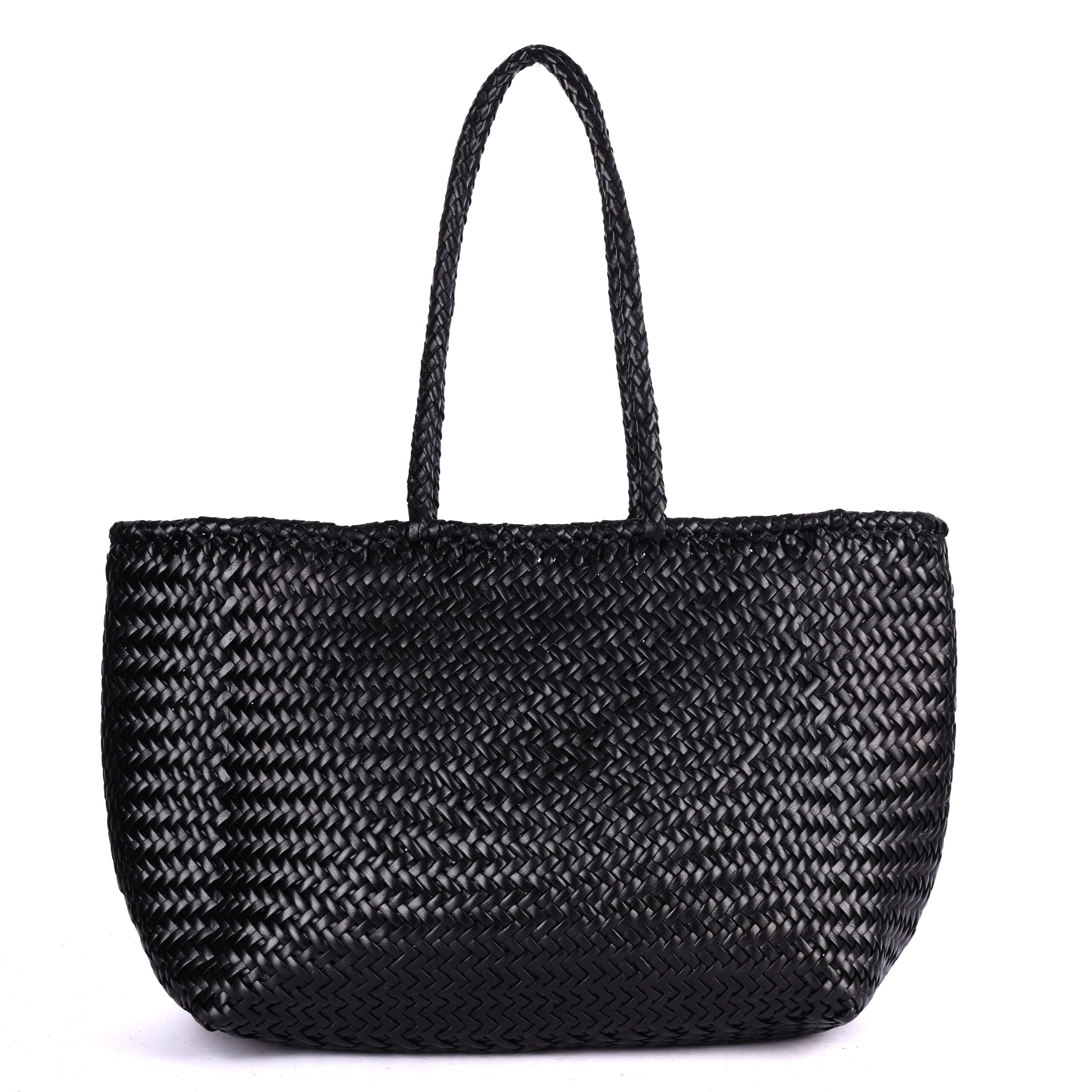 Rugged Hide Amalfi Large Woven Shopper | Handcrafted Leather Tote