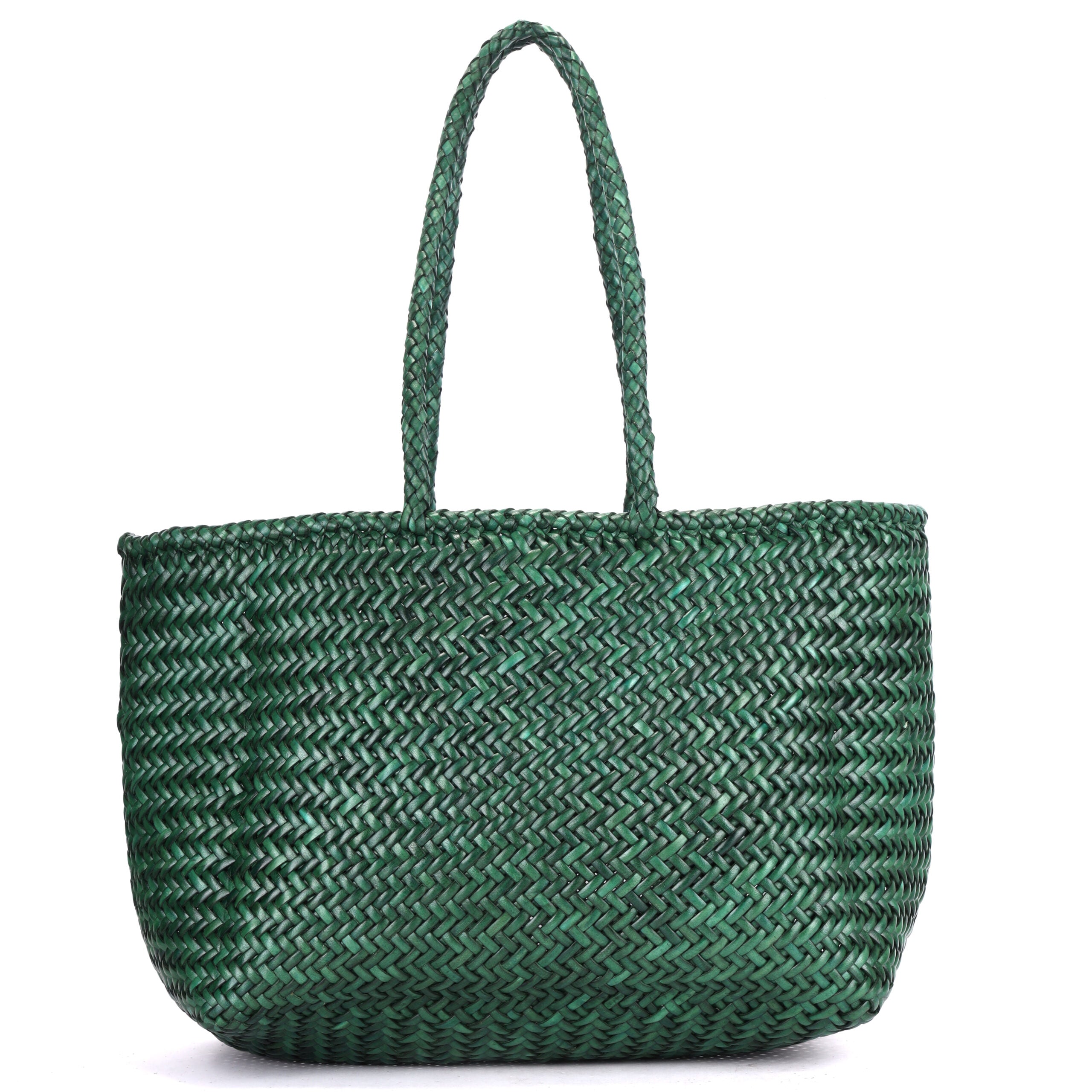 Rugged Hide Amalfi Large Woven Shopper | Handcrafted Leather Tote