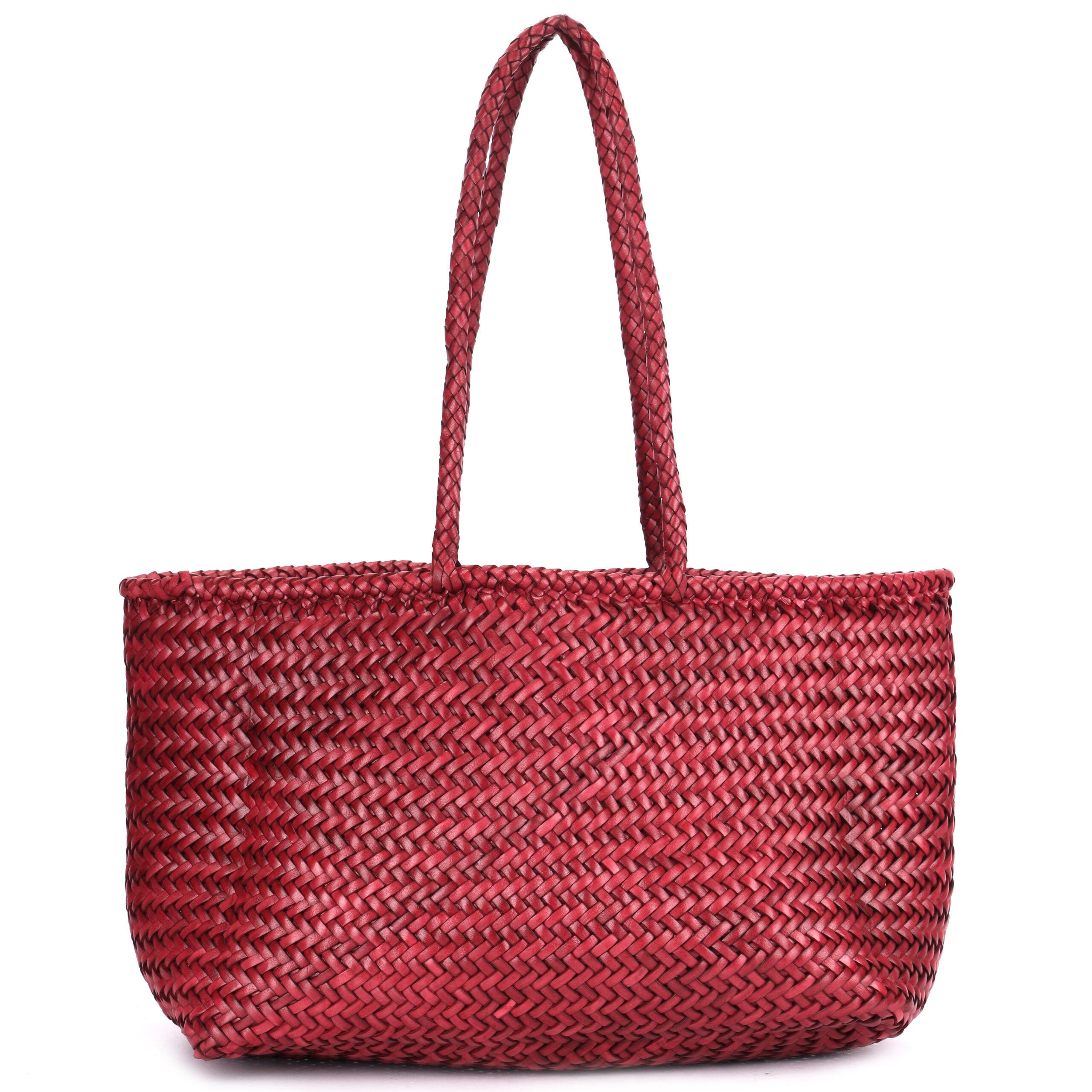 Rugged Hide Amalfi Large Woven Shopper | Handcrafted Leather Tote