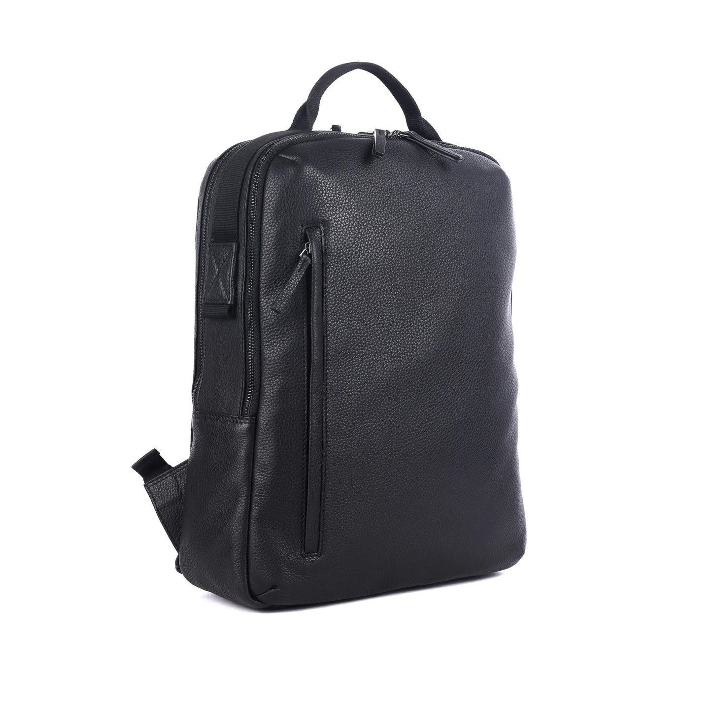 Rugged Hide - RH-2542 York Large leather backpack in black - Rainbow Bags