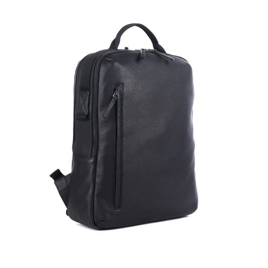 Rugged Hide - RH-2542 York Large leather backpack in black - Rainbow Bags