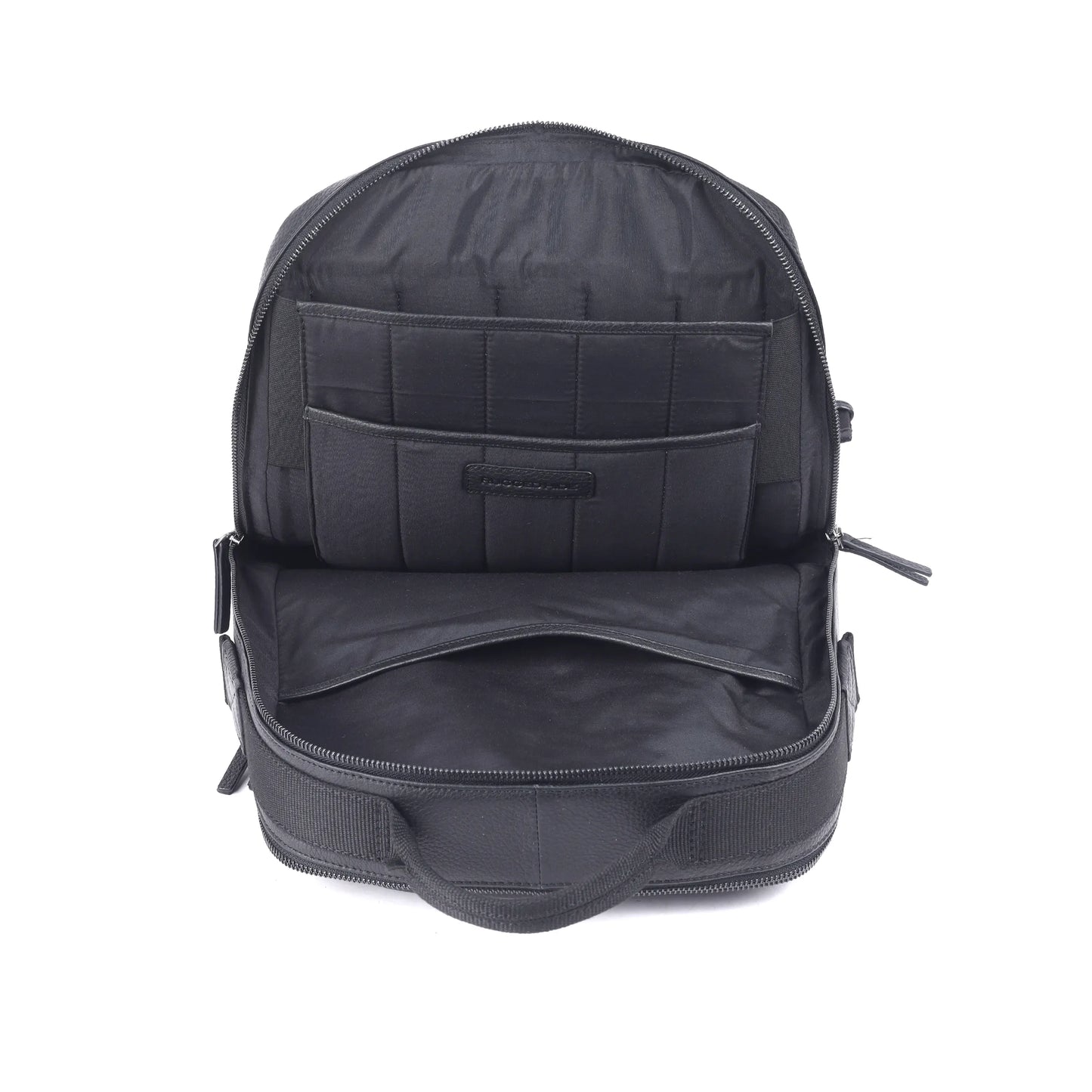 Rugged Hide - RH-2542 York Large leather backpack in black - Rainbow Bags