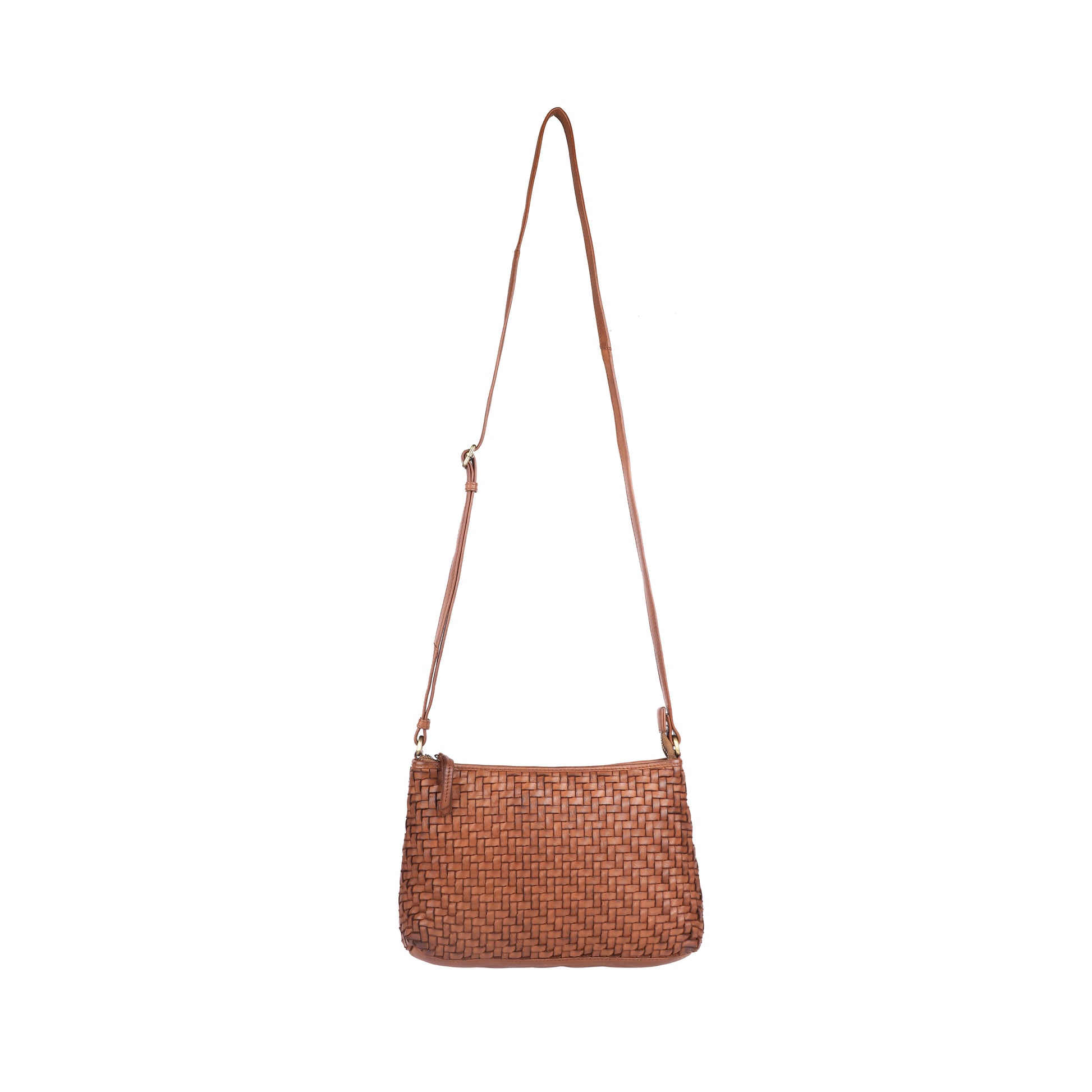 RH-2592 Bendigo Woven Crossbody Leather Bag - Rainbow Bags