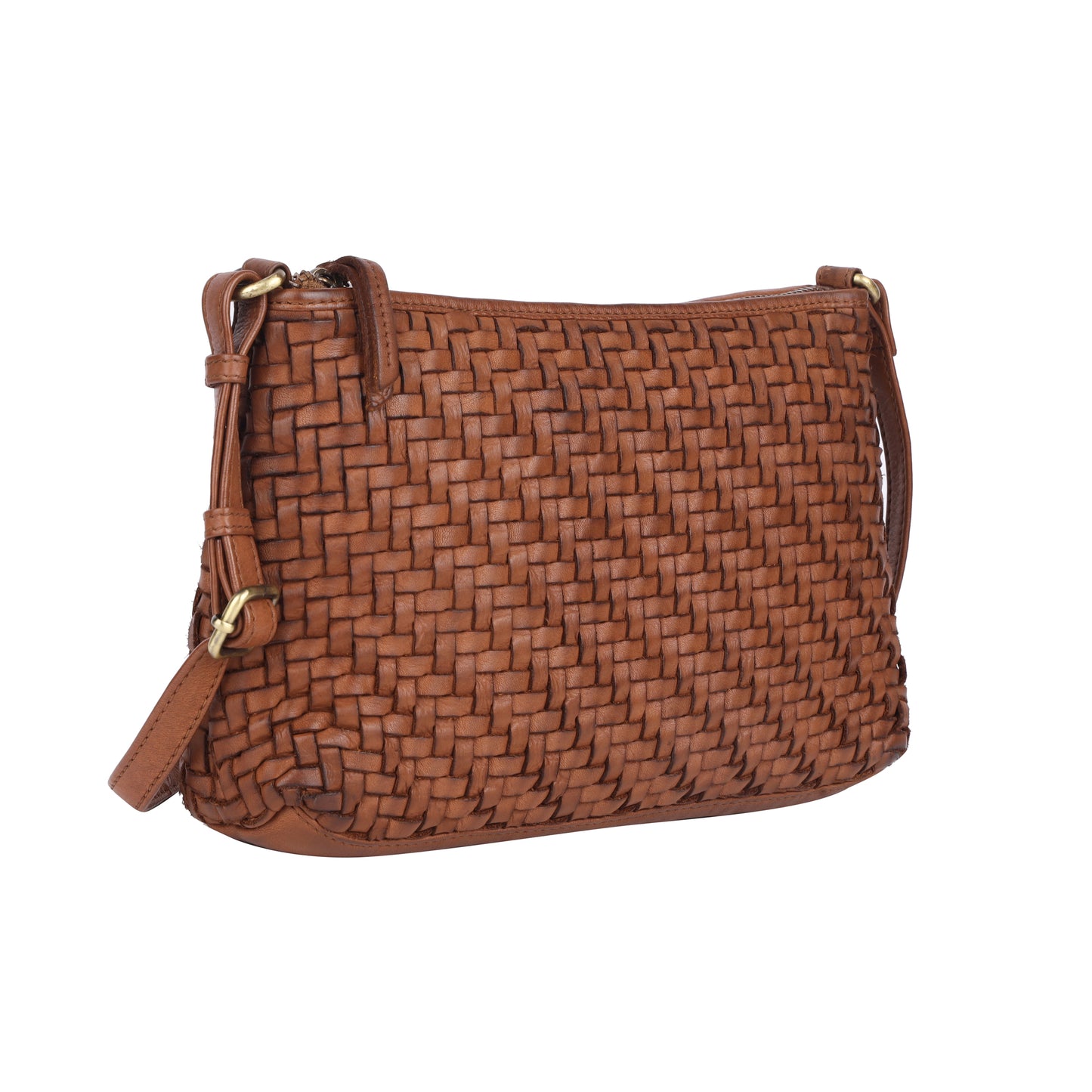RH-2592 Bendigo Woven Crossbody Leather Bag - Rainbow Bags