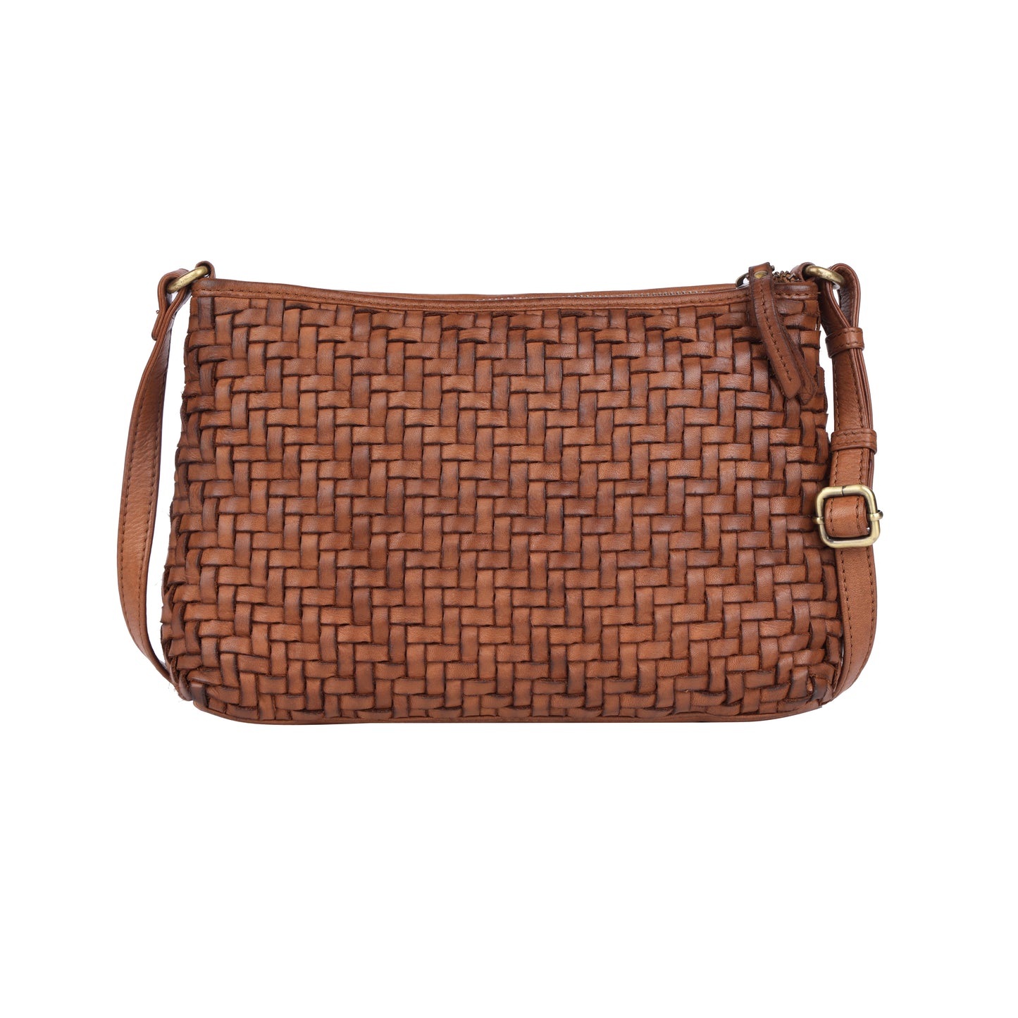 RH-2592 Bendigo Woven Crossbody Leather Bag - Rainbow Bags