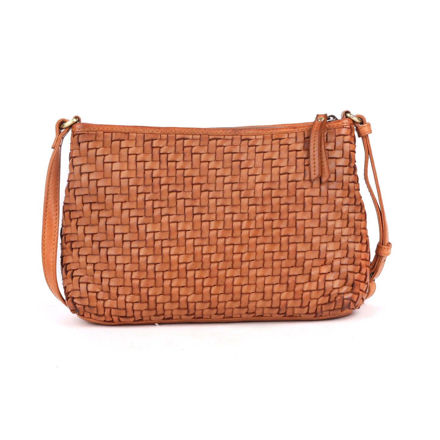 RH-2592 Bendigo Woven Crossbody Leather Bag - Rainbow Bags