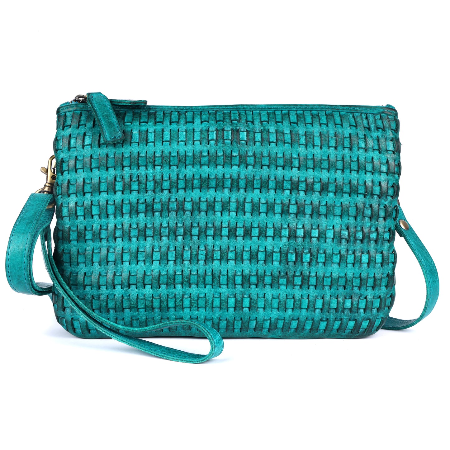 Rugged Hide RH-2595 Rimini Ladies Leather Woven Bag. - Rainbow Bags