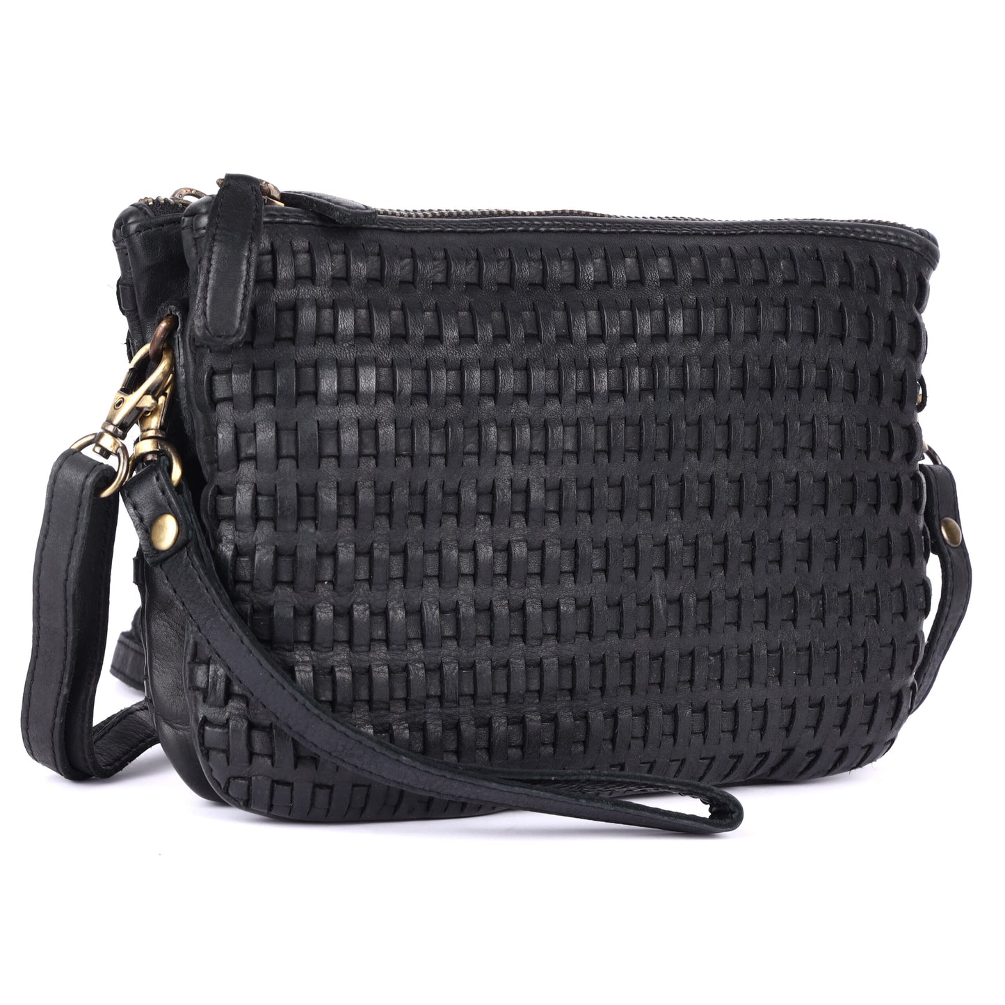 Rugged Hide RH-2595 Rimini Ladies Leather Woven Bag. - Rainbow Bags