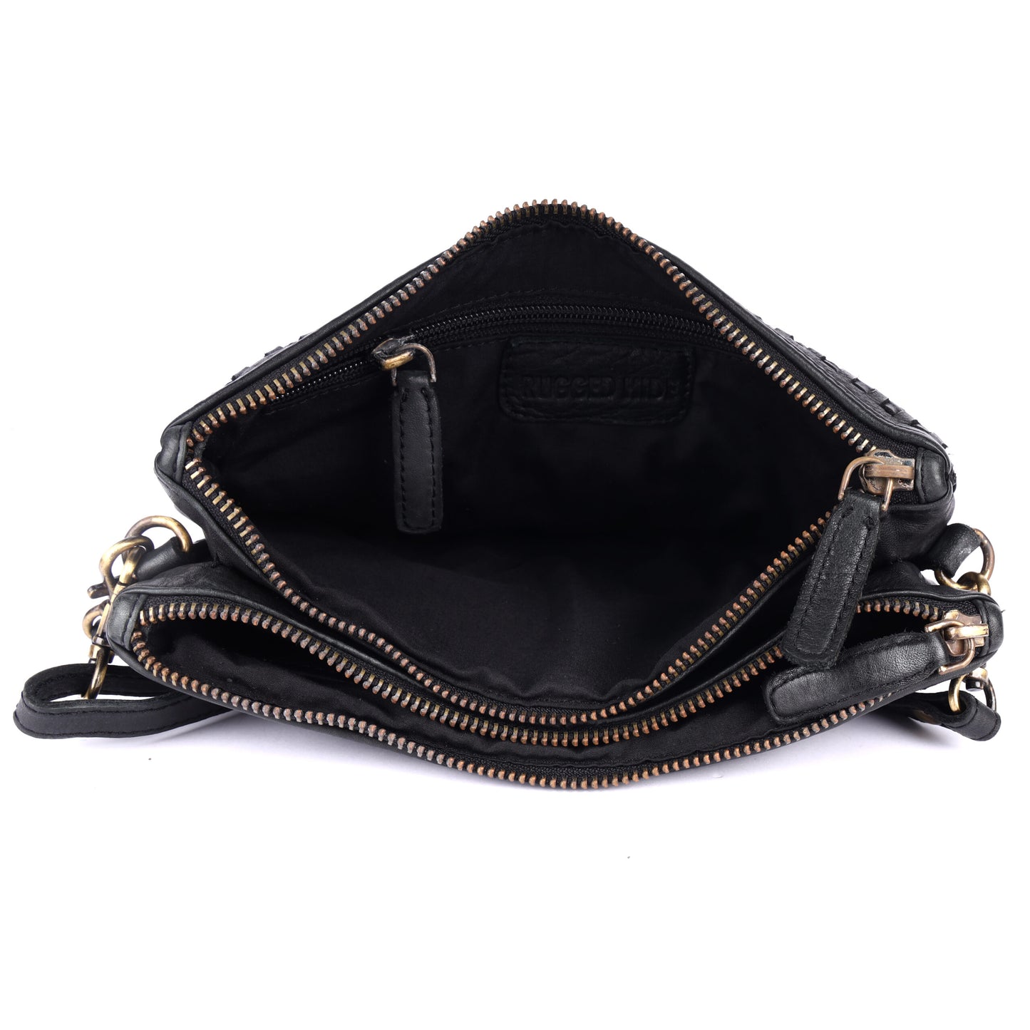 Rugged Hide RH-2595 Rimini Ladies Leather Woven Bag. - Rainbow Bags