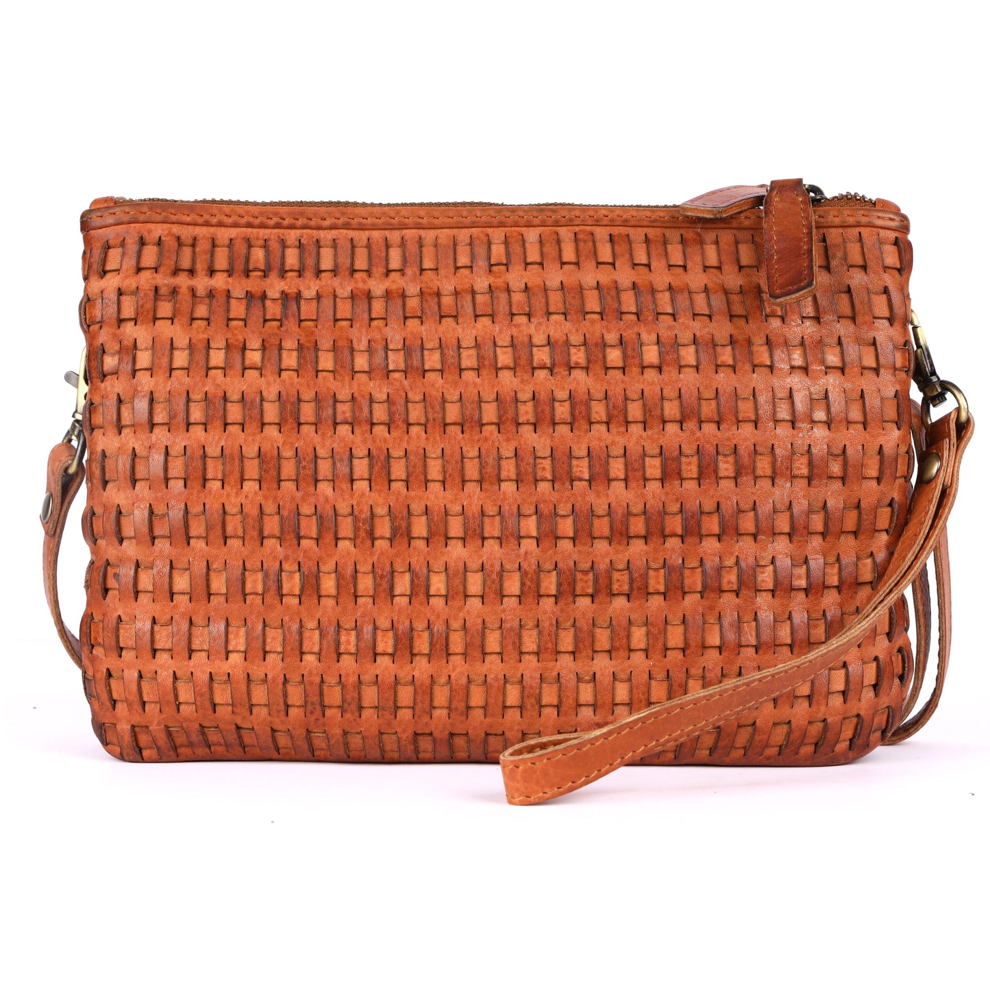 Rugged Hide RH-2595 Rimini Ladies Leather Woven Bag. - Rainbow Bags