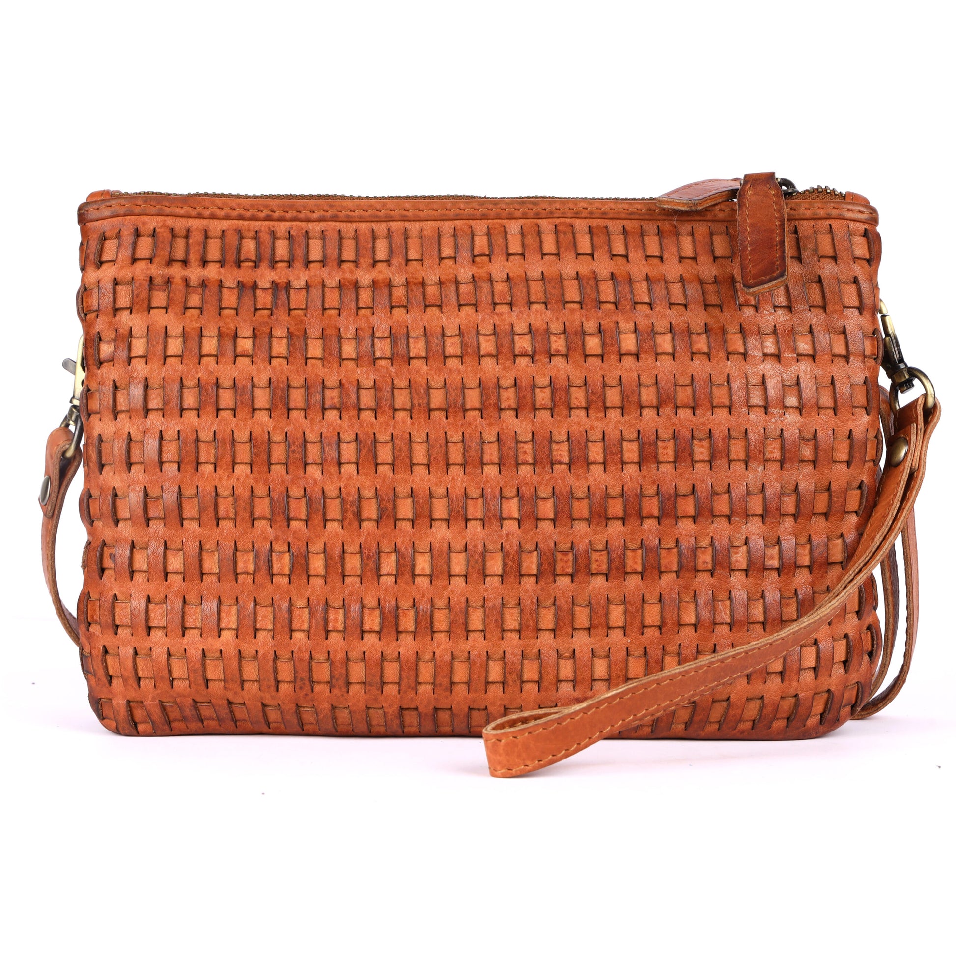 Rugged Hide RH-2595 Rimini Ladies Leather Woven Bag. - Rainbow Bags