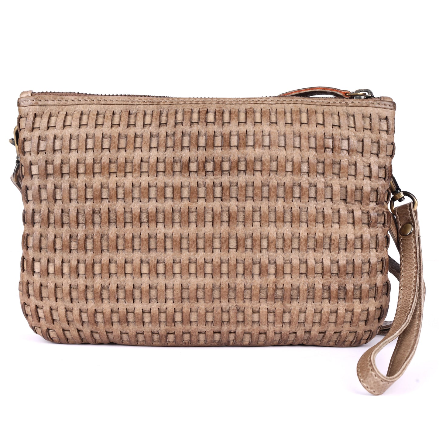 Rugged Hide RH-2595 Rimini Ladies Leather Woven Bag. - Rainbow Bags