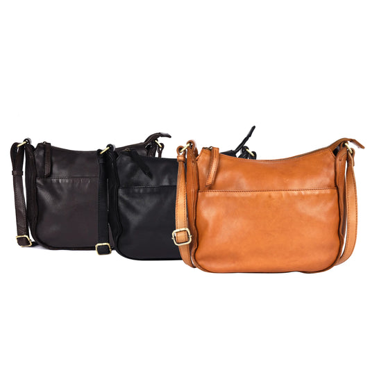 Rugged Hide - Clover RH-2604 ladies’ cross-body or shoulder bag - Rainbow Bags