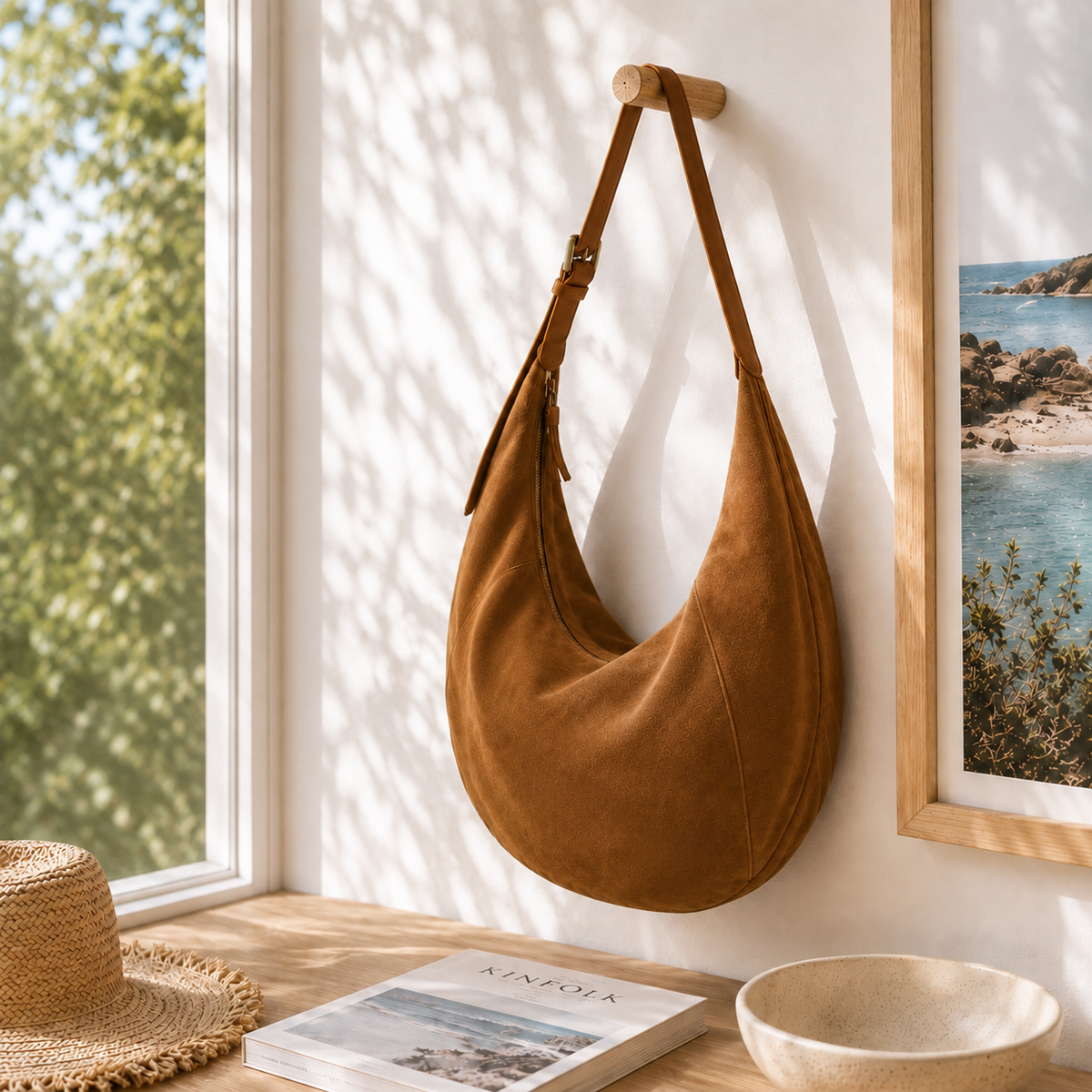 Rugged Hide Suede Shoulder Bag RH-2716 Rosie