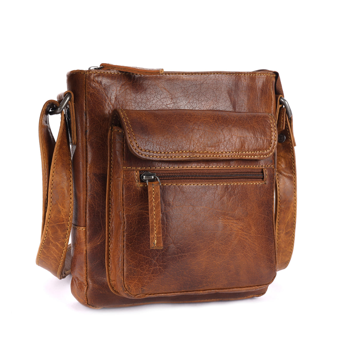 Rugged Hide RH-2725 Jamie Unisex leather crossbody satchel - Rainbow Bags