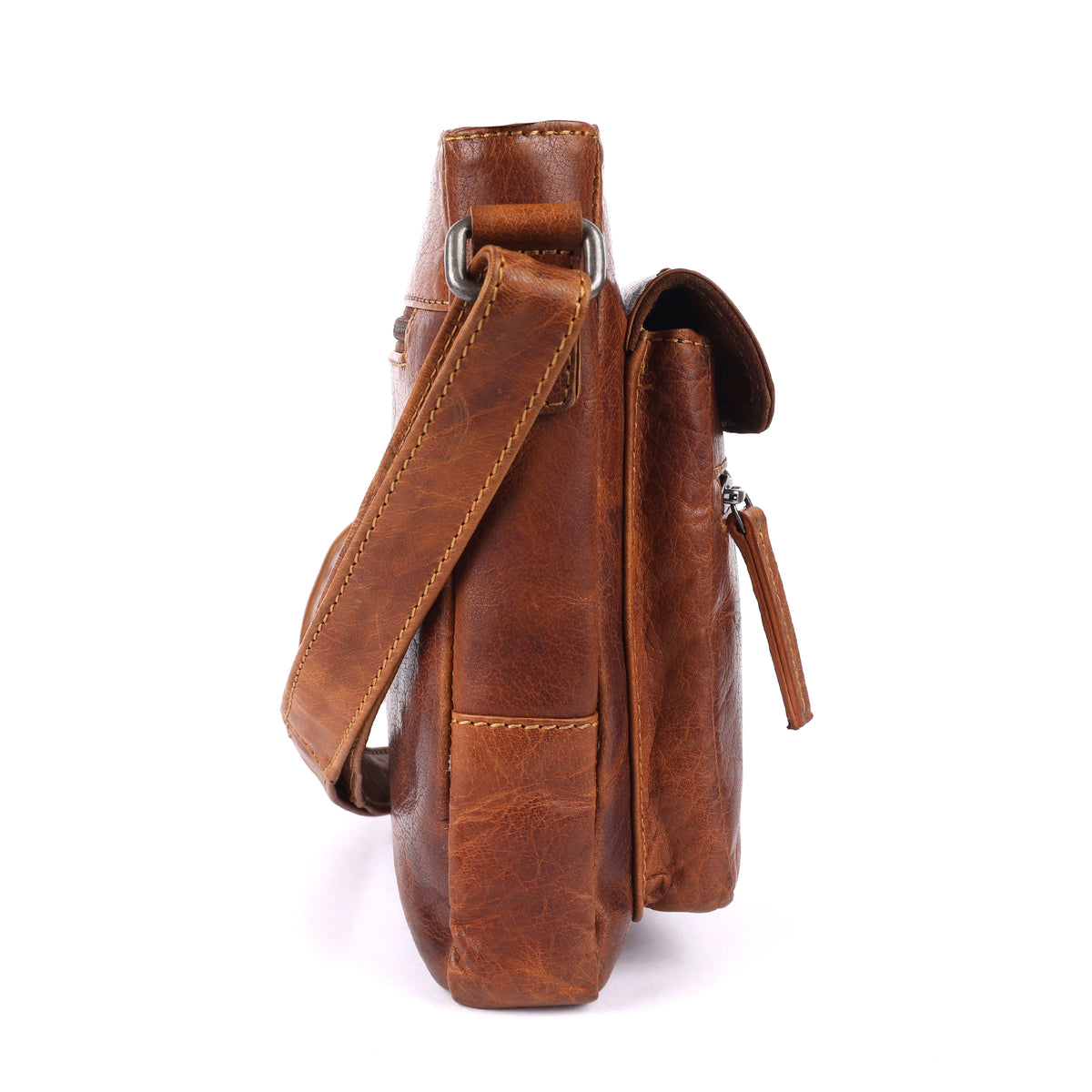 Rugged Hide RH-2725 Jamie Unisex leather crossbody satchel - Rainbow Bags