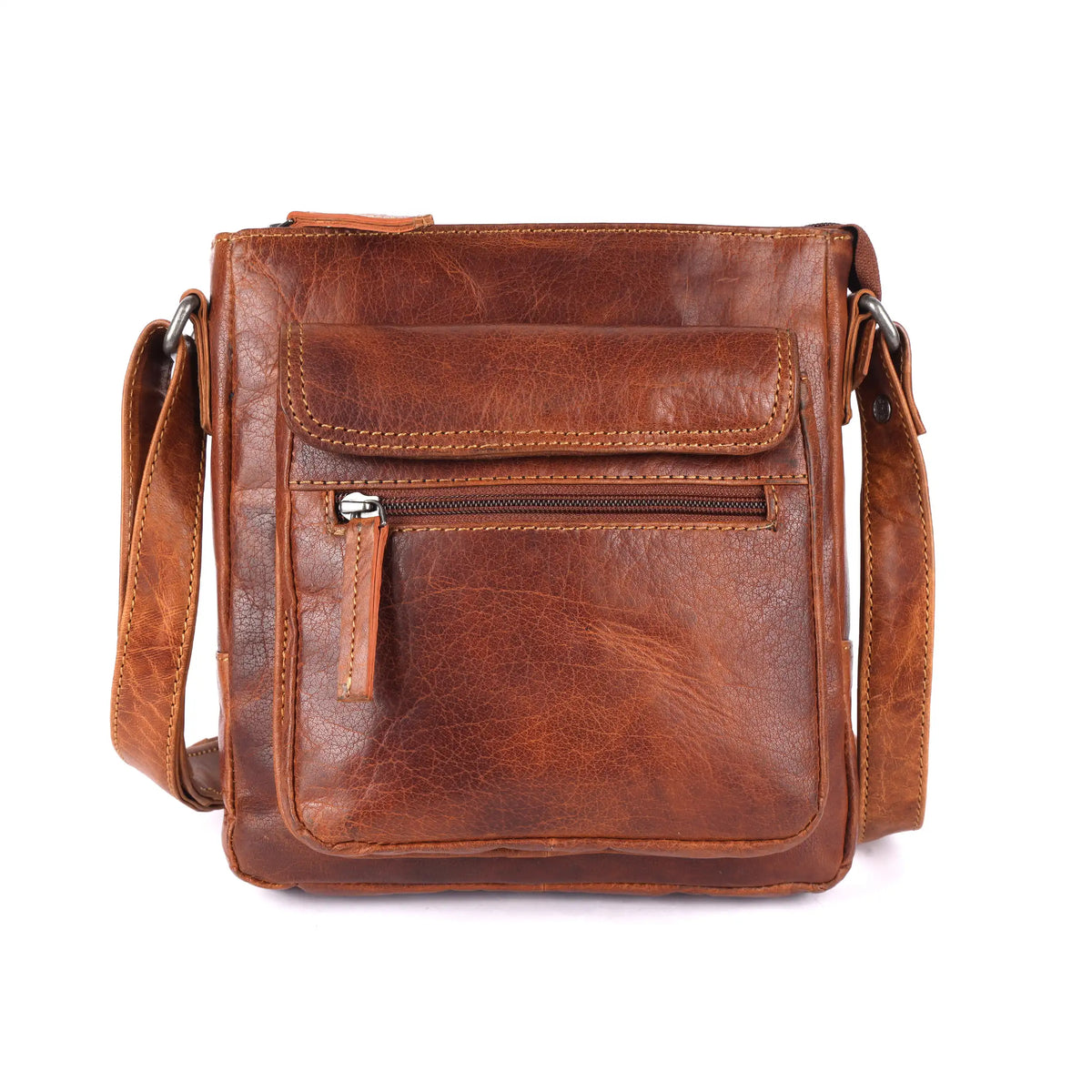 Rugged Hide RH-2725 Jamie Unisex leather crossbody satchel - Rainbow Bags