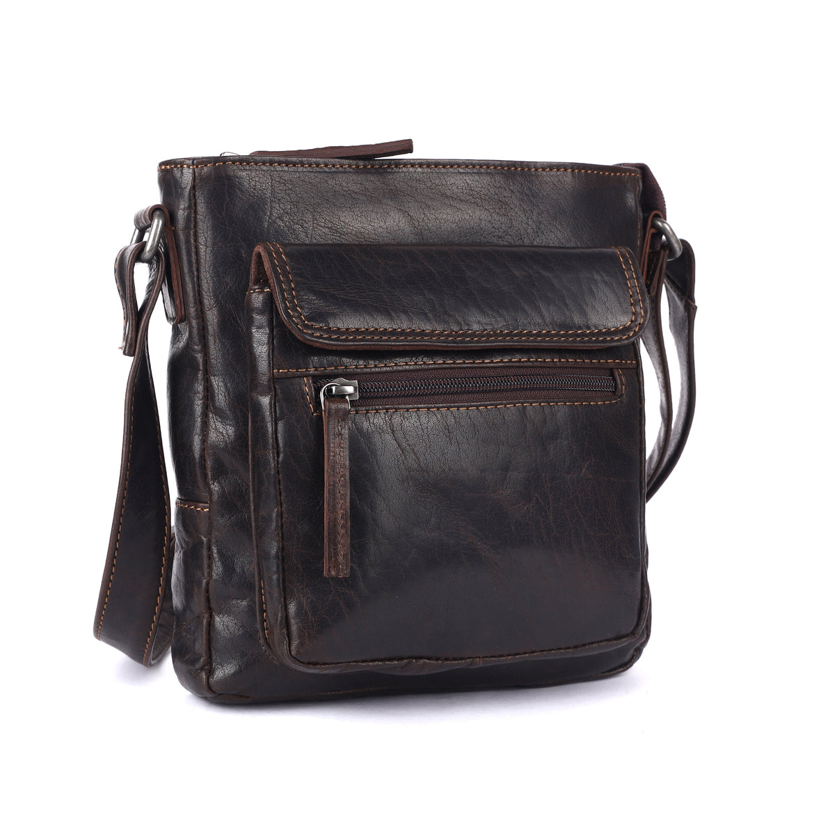 Rugged Hide RH-2725 Jamie Unisex leather crossbody satchel - Rainbow Bags