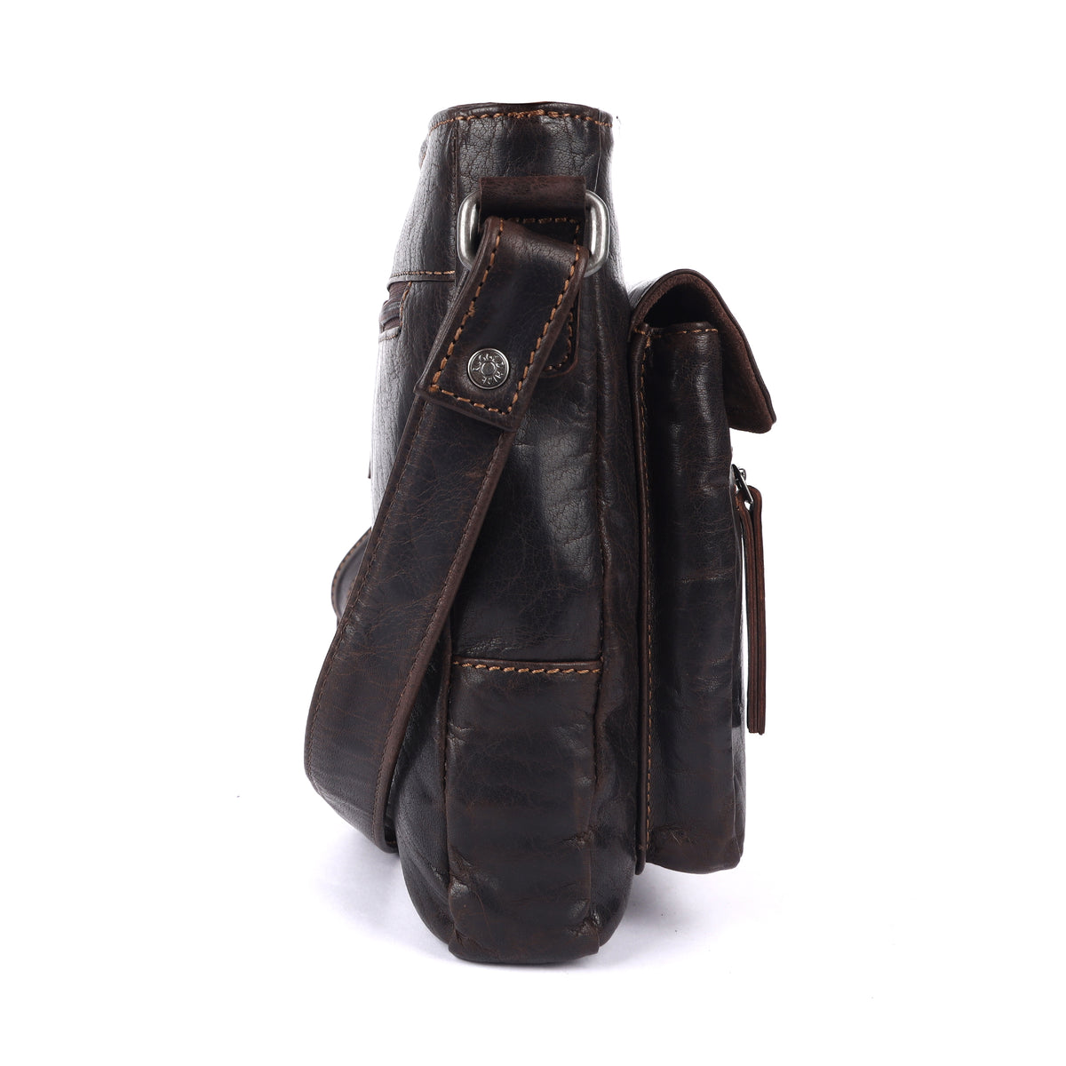 Rugged Hide RH-2725 Jamie Unisex leather crossbody satchel - Rainbow Bags
