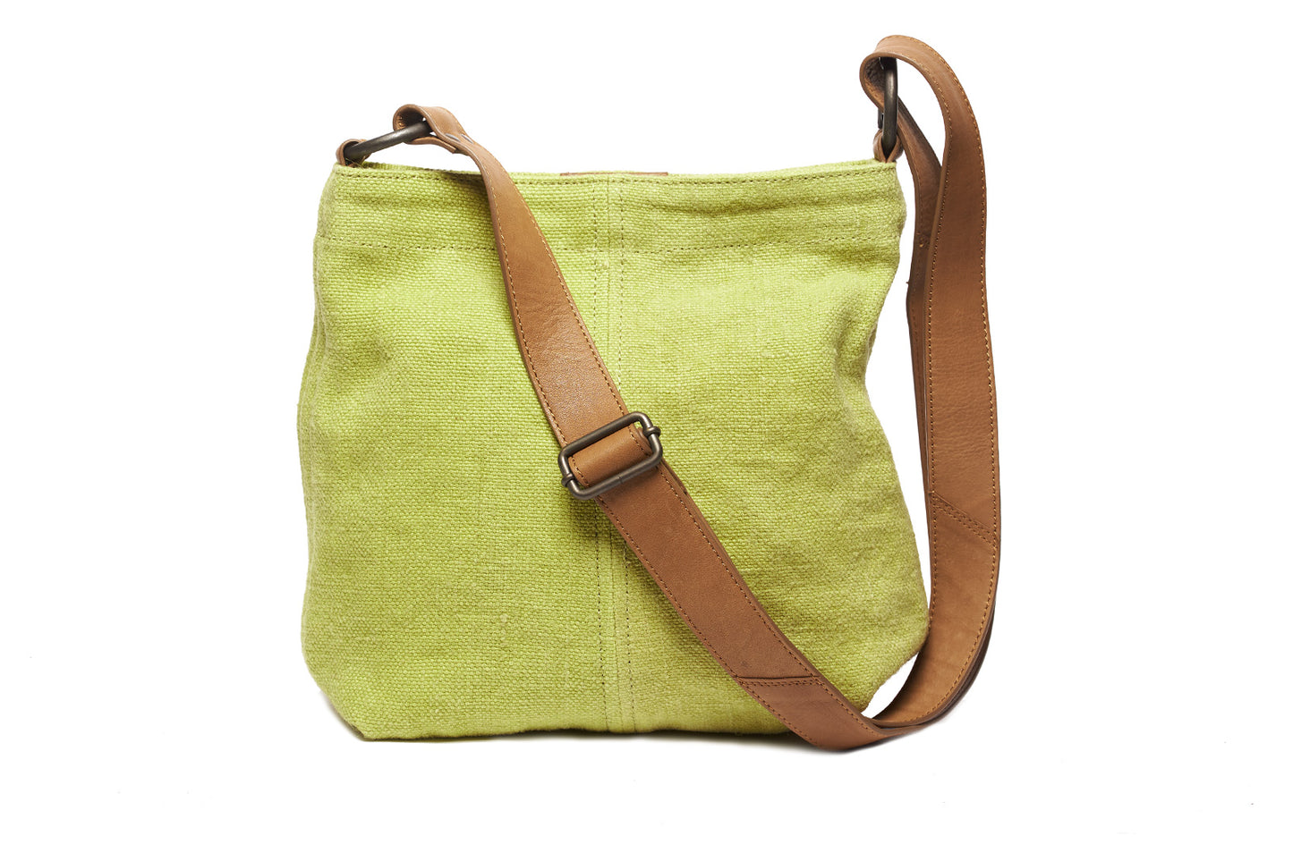 Rugged Hide - Marcy Medium Size Crossbody Jute/Leather Bag