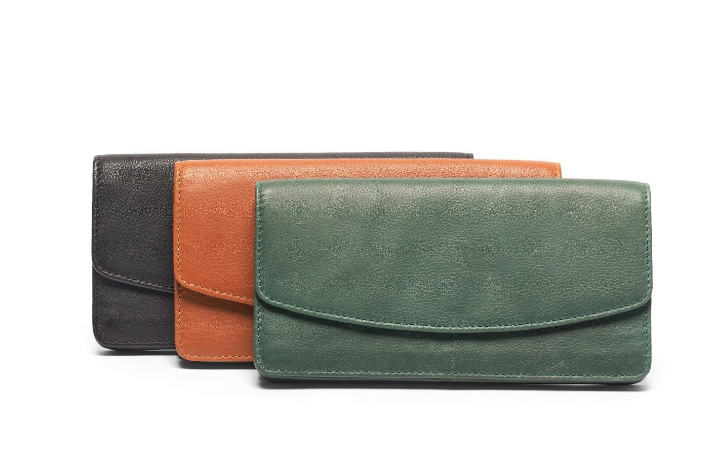 Rugged Hide - RH-529 Millie Soft Leather Wallet with press stud - Rainbow Bags