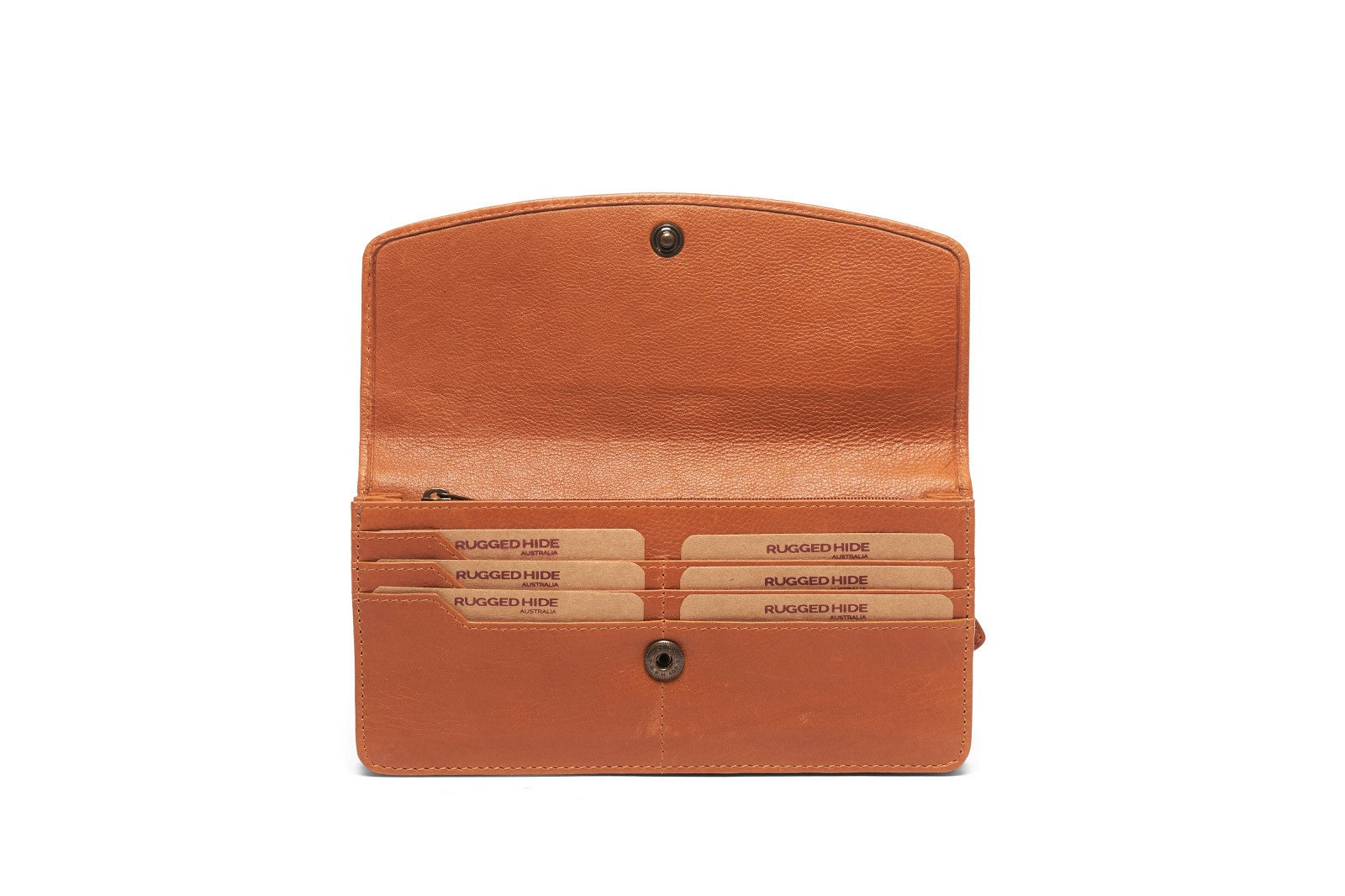 Rugged Hide - RH-529 Millie Soft Leather Wallet with press stud - Rainbow Bags
