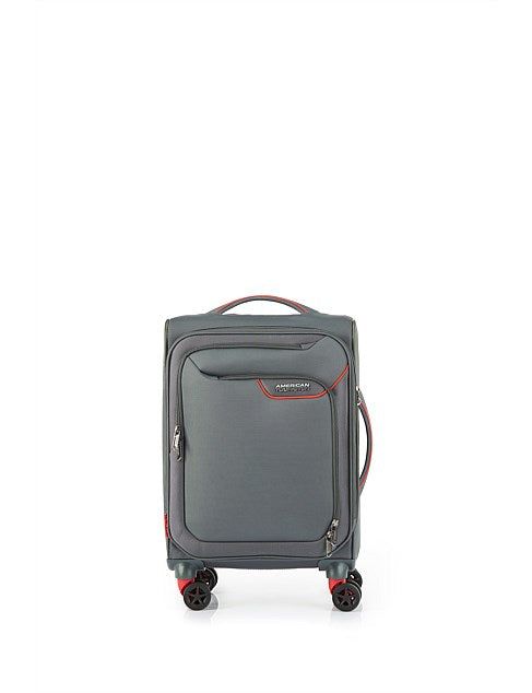 AMERICAN TOURISTER APPLITE 4 ECO SPINNER 55CM Carry-on EXP TSA - Grey/Red - rainbowbags