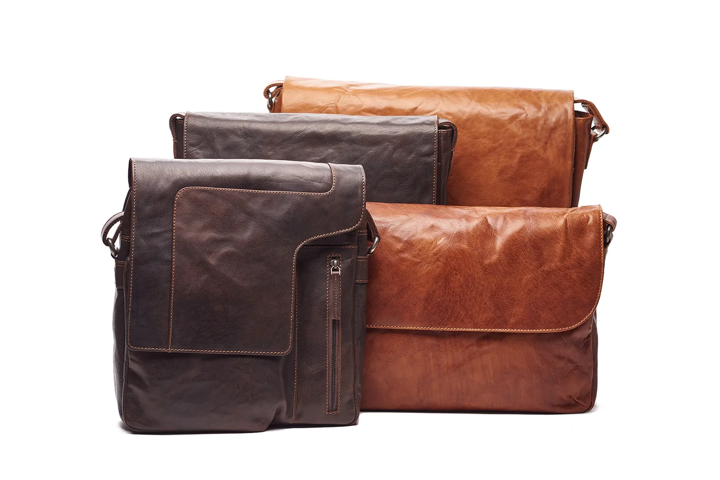 Rugged Hide - Issac Oversize satchel leather bag - rainbowbags