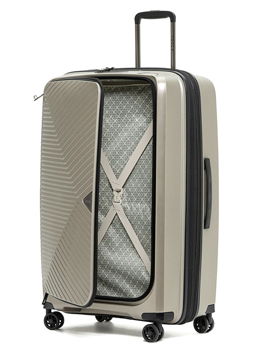 Tosca - Space X 29in Large dual opening Suitcase - Champagne