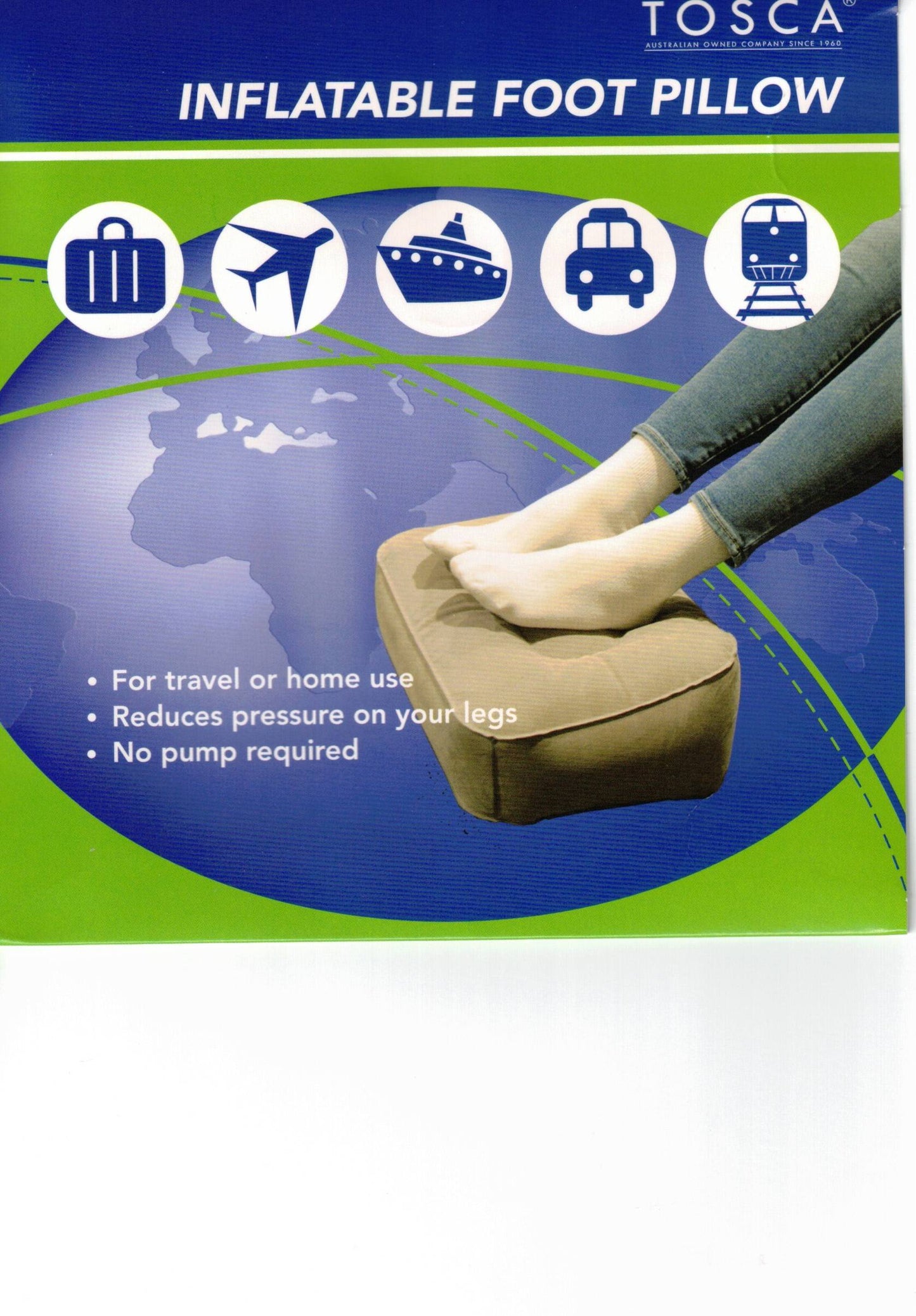 TOSCA INFLATABLE FOOT PILLOW