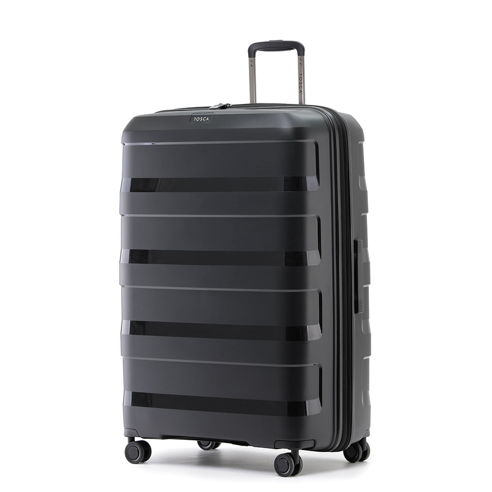 Tosca Luggage - Comet Large 81cm Hardsided Expander Suitcase in Black