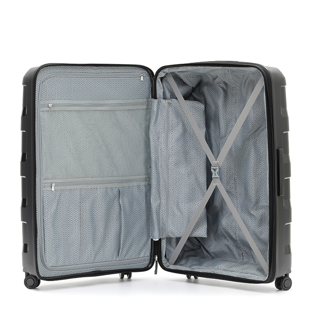 Tosca 行李箱 - Comet 大号 81 厘米黑色硬质可扩展行李箱