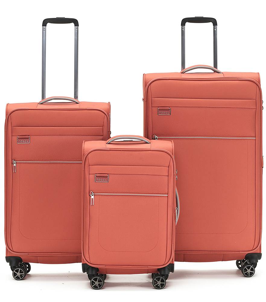 Tosca Vega 4 轮可扩展万向轮行李箱 3 件套 - 小号、中号和大号