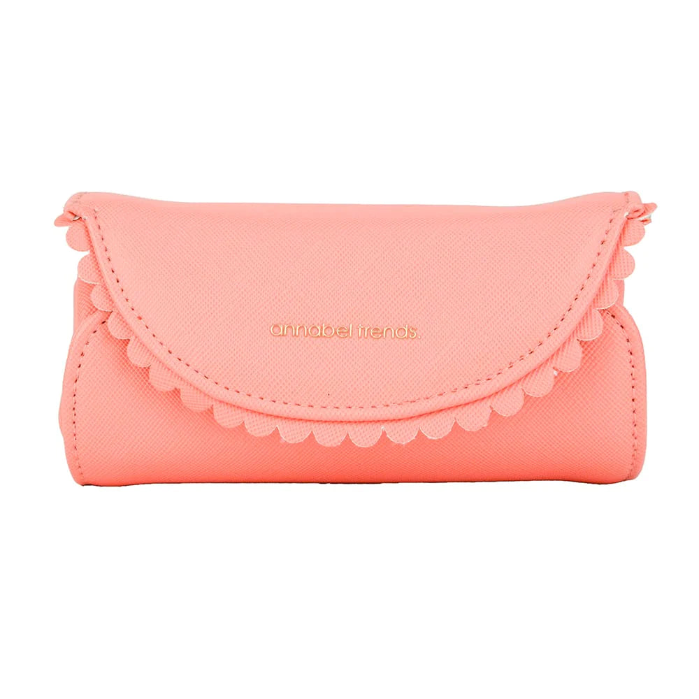 Annabel Trends-Vanity Scalloped Jewellery Roll Peach Pink