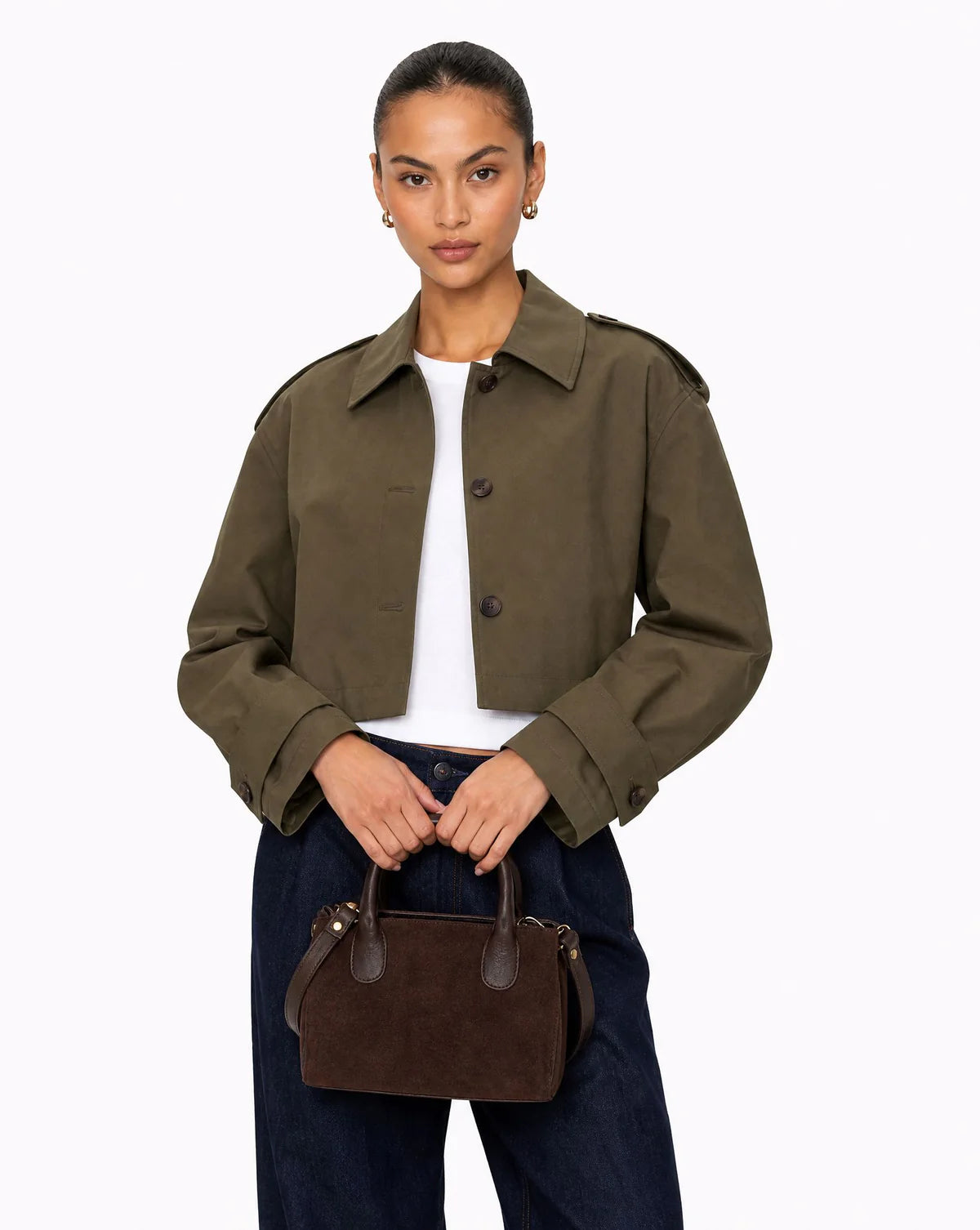 Gabee - Bellview Suede & Leather Crossbody Bag