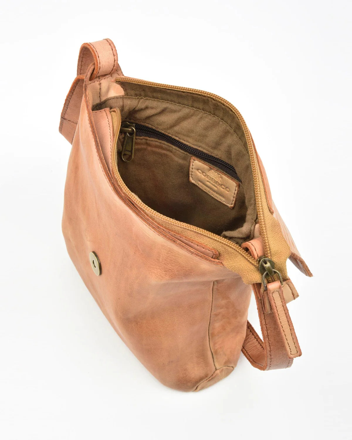 Burton Rugged Leather Crossbody LI75100 - Rainbow Bags