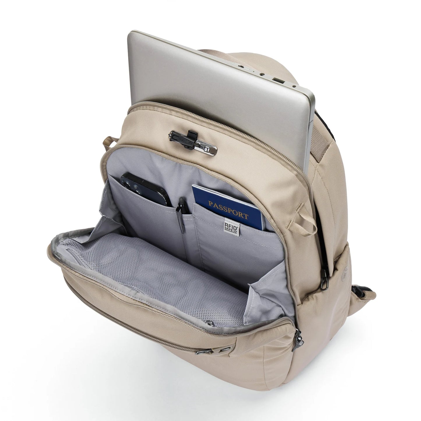 Pacsafe V 26L Tour Backpack in black - Rainbow Bags
