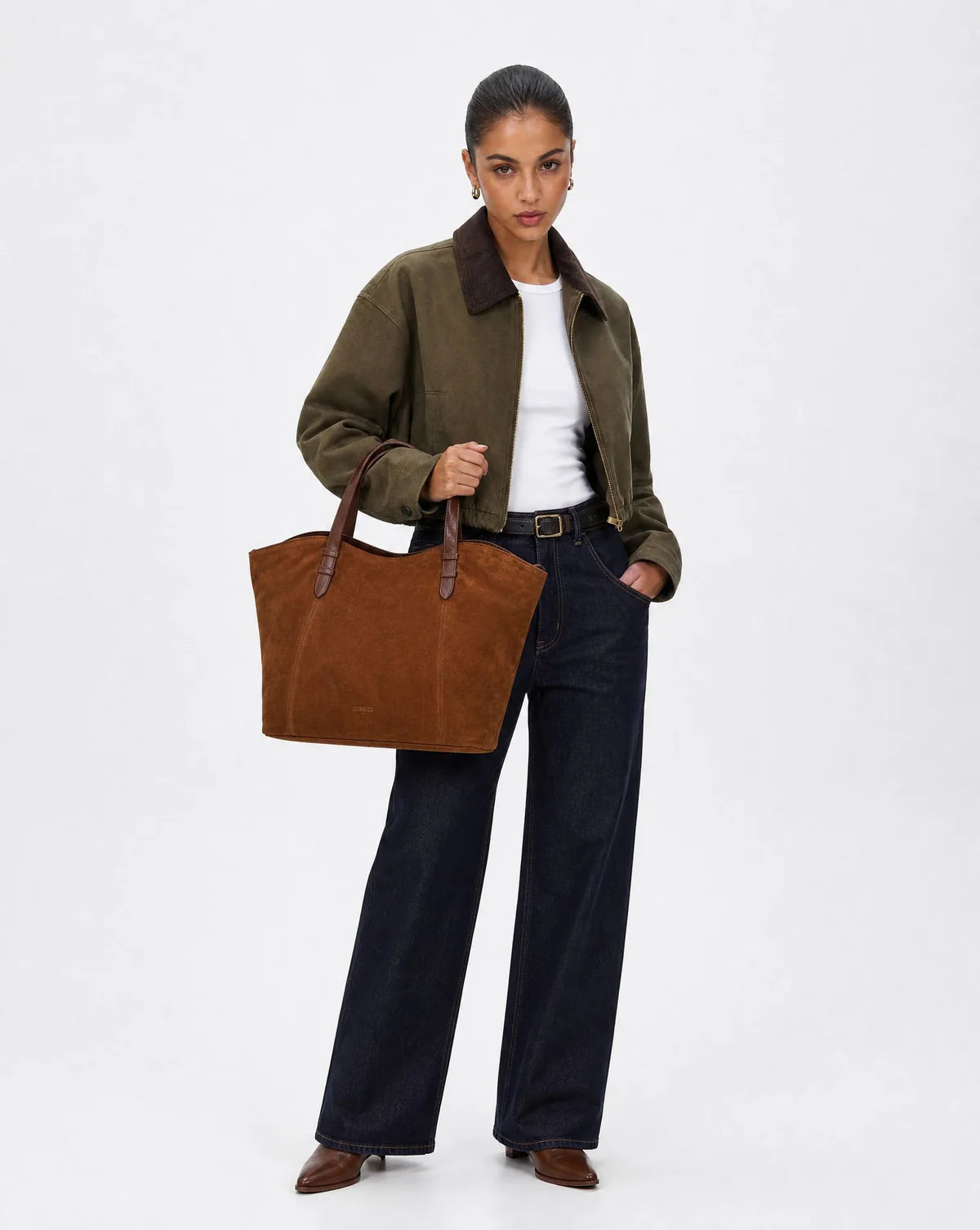 Gabee - Hawthorn Suede & Leather Tote Bag