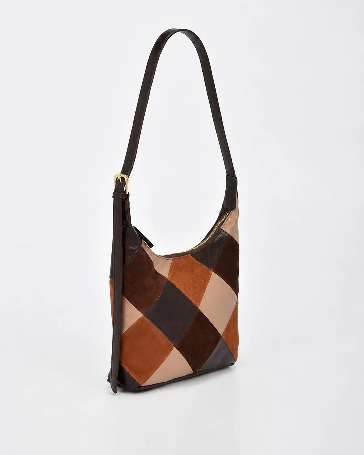 Gabee Patterson Suede & Leather Shoulder Bag - Multi