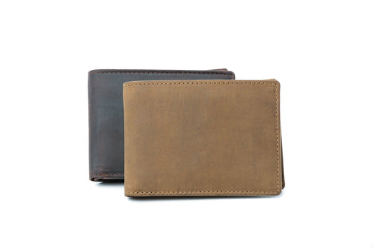 Rugged Hide RH-8169 George Men’s wallet in Hunter Leather - Rainbow Bags