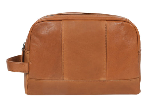 Modapelle Leather Travel Toiletry bag 3958 Tan